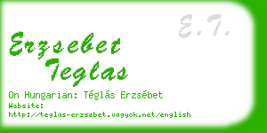 erzsebet teglas business card