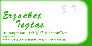 erzsebet teglas business card